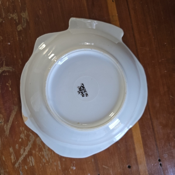 Orange Lusterware Floral Fish Trinket Serving Bowl Dish Made in Japan Vintage - Picture 4 of 4